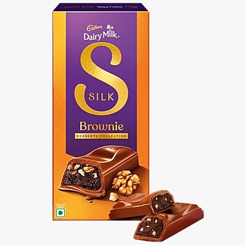 Cadbury Dairy Milk Silk Desserts Walnut Brownie Chocolate Bar, 70 g